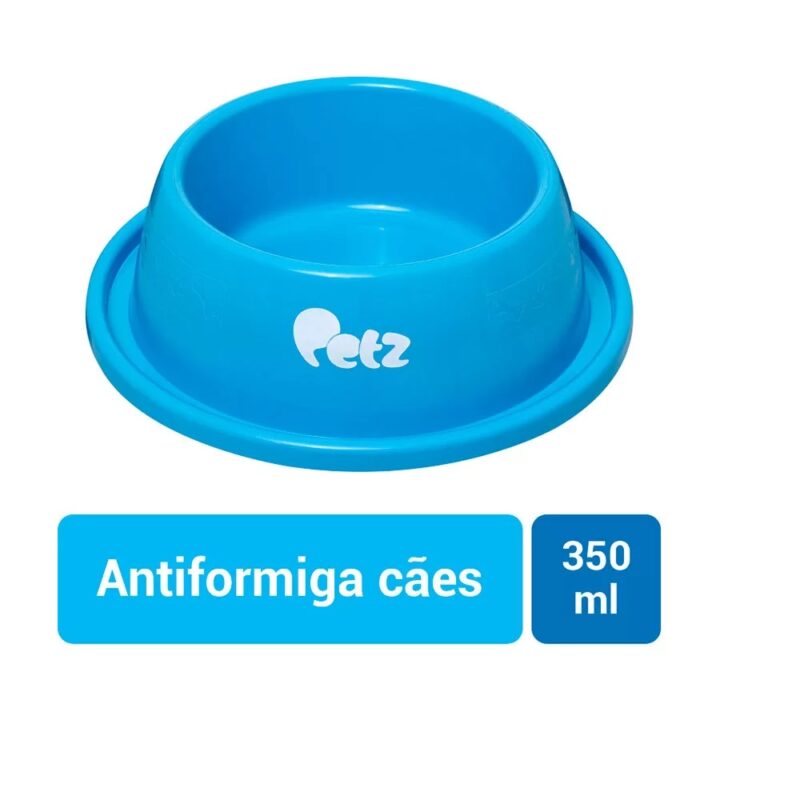 Comedouro Petz Antiformiga Azul para Cães e Gatos